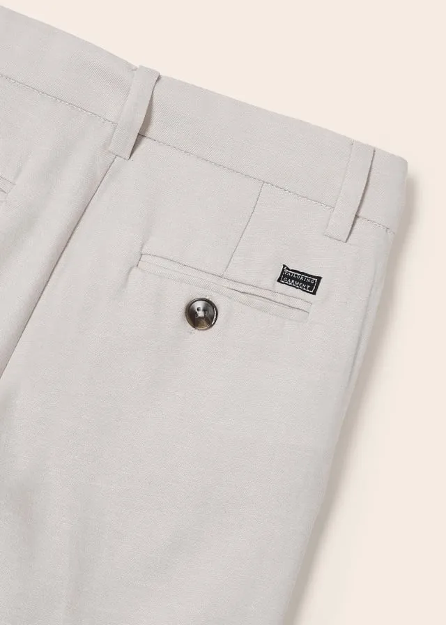 3514 Mayoral Mini Boys Tailored Dress Pants, Tapioca Linen