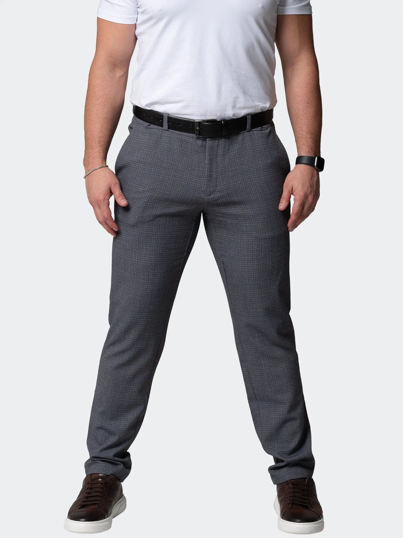 4-Way Stretch Pants Square Grey
