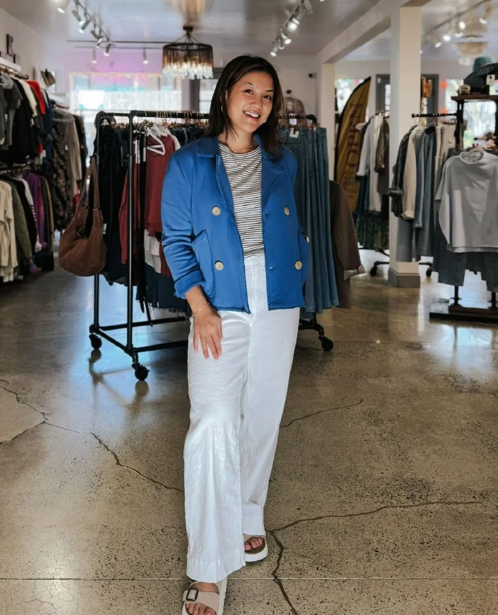 Crop Belfast Peacoat Blue Bird