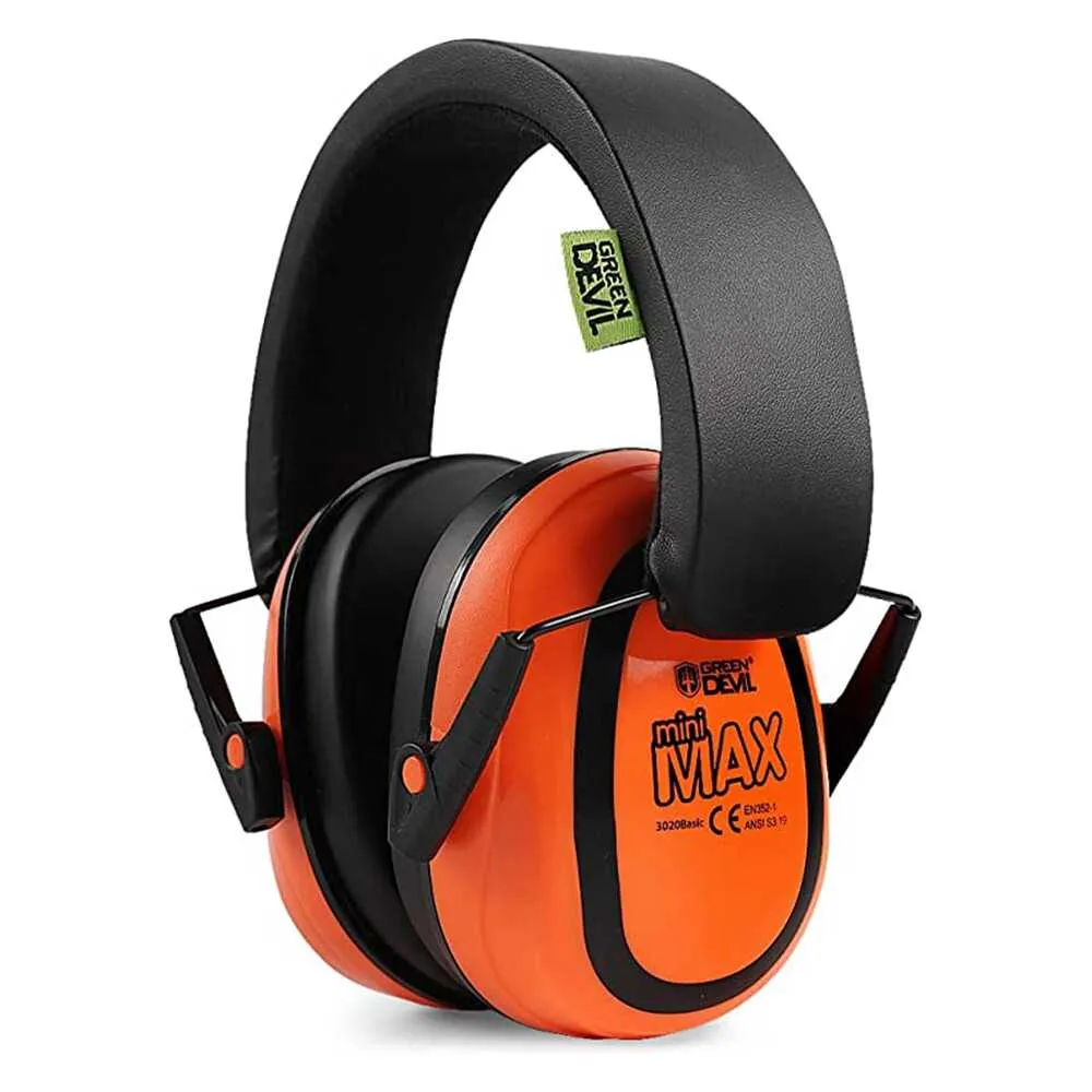 GREEN DEVIL MiniMax Yellow Kids Hearing Protection Ear muffs Noise Cancelling For Age 1-16 Headphones