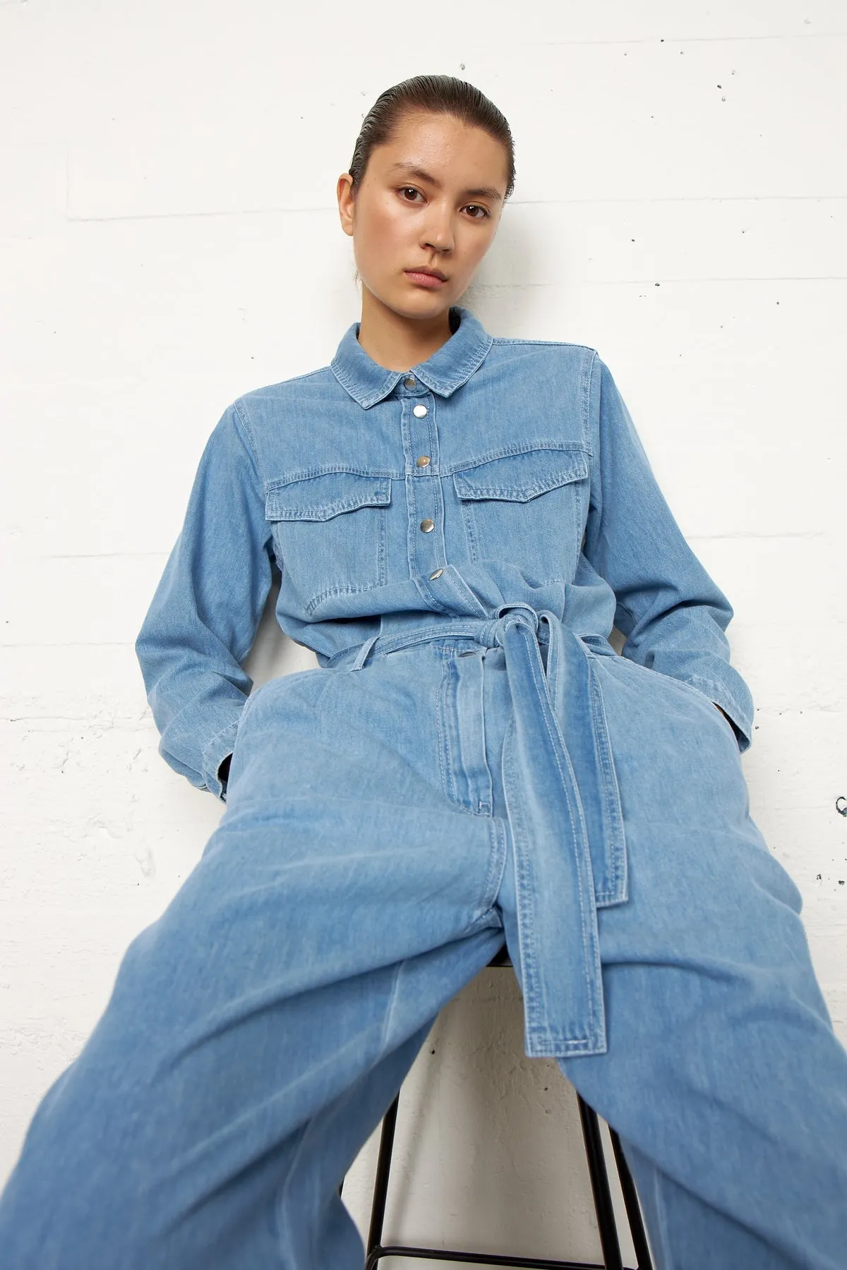 Ingrid Jumpsuit - Light Blue Denim