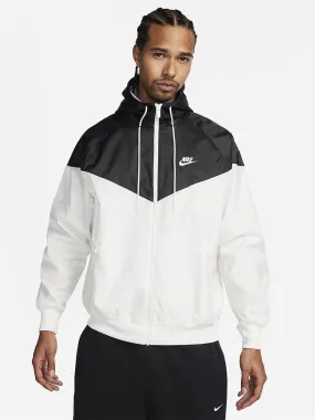 Nike Windrunner felpa bianco con cappuccio e zip