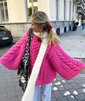 Oversized Loose Fit Knit Cardigan