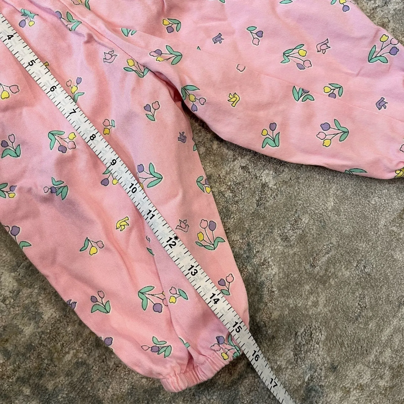 Vintage Pattiwhack Pink Floral Pants 12 Months